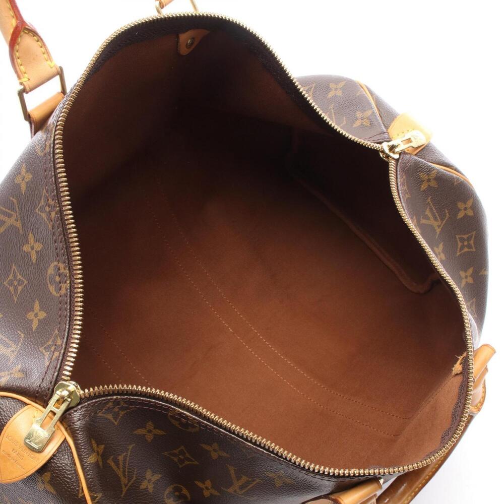LOUIS VUITTON Brown Monogram Leather Keepall 45 Boston Bag - Picture 3 of 11